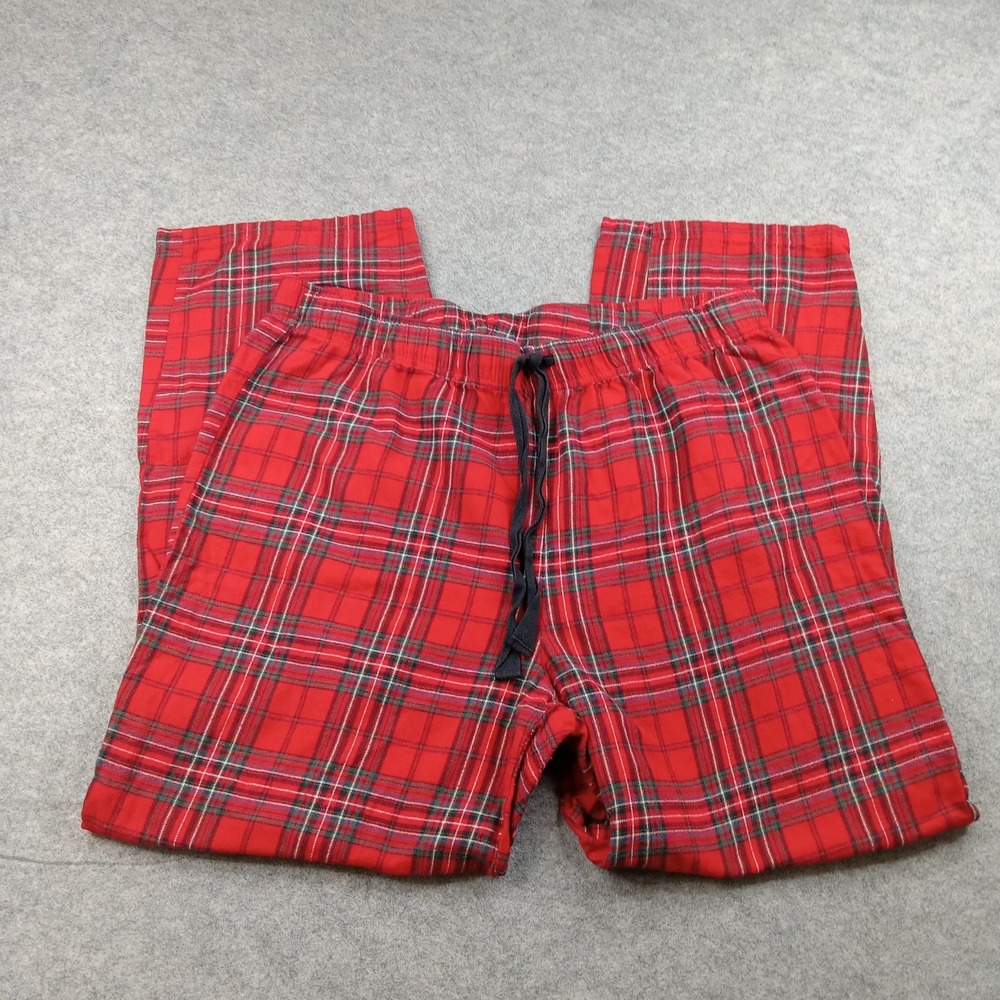 Bee & Willow Pajama Pants Mens XL‎ Red Flannel Plaid Lounge Sleepwear PJs